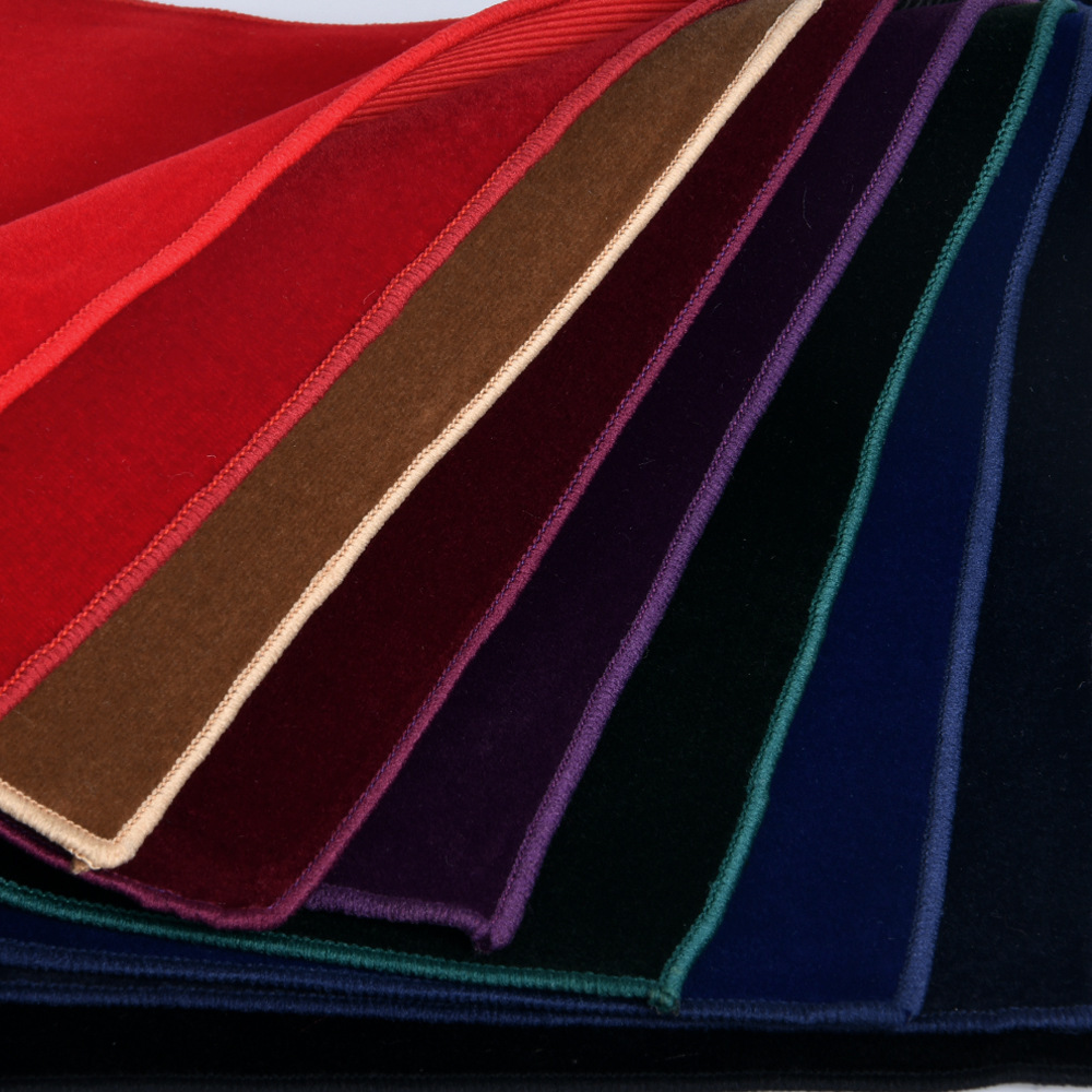 Pocket Square Set - 23 センチメートルメンズベルベットポケットスクエアソリッドカラーネイビーワインレッドソフトハンカチ結婚式新郎ハンカチタオルビジネスチェストスカーフ