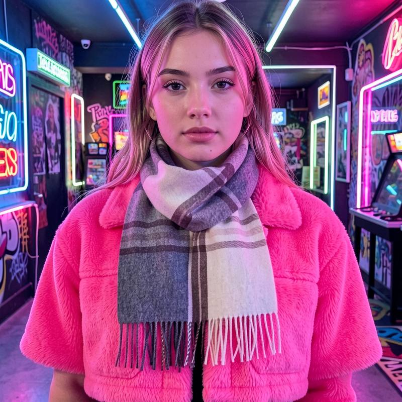 Infinity Scarf Knit - 普段使いに最適な、厚手のヘザーニット素材のネックウォーマー。エレガントで暖かく、普段使いにも、スノーボードにも最適。インフィニティスカーフとしても使える。