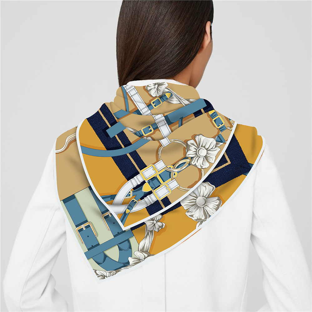 女性用シルクツイルスカーフ,ショール,ブランド,正方形,ヒジ - Scarf Silk Square のレビューと価格