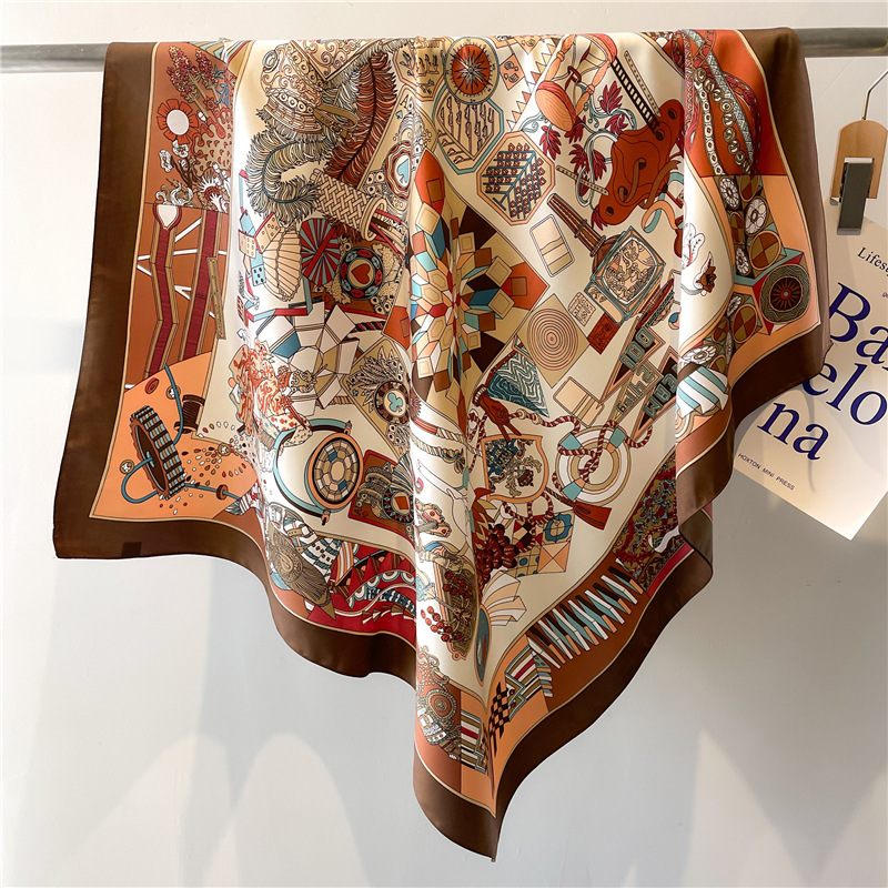 2026 新しいスクエアツイルシルクスカーフ女性のための春秋 - Scarf Silk Square のレビューと価格