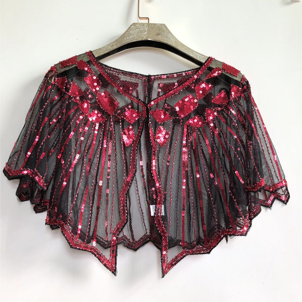 フォーマルな夜会にふさわしい、スパンコールがあしらわれたショ - Stole Wedding Shawl のレビューと価格