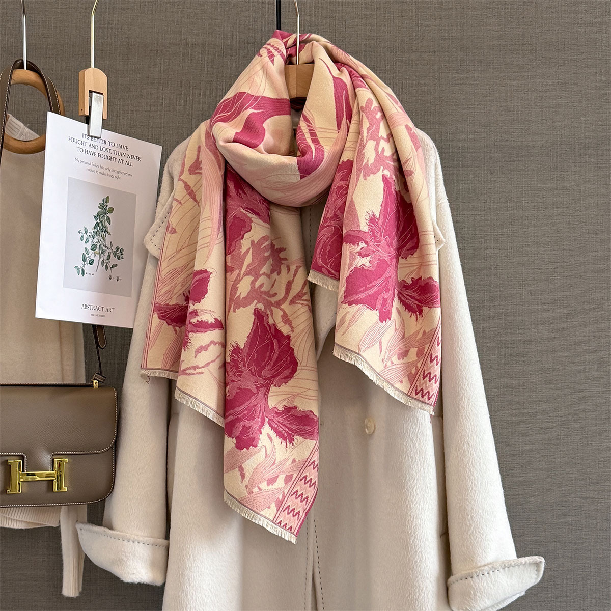 秋のカシミヤスカーフ女性のための厚い暖かい冬の毛布ブランド女 - Woven Scarf Blanket のレビューと価格