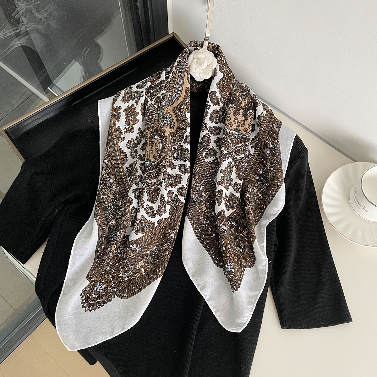 新ファッション 70 × 70 センチメートル女性のスカーフ - Bandana Cotton のレビューと価格